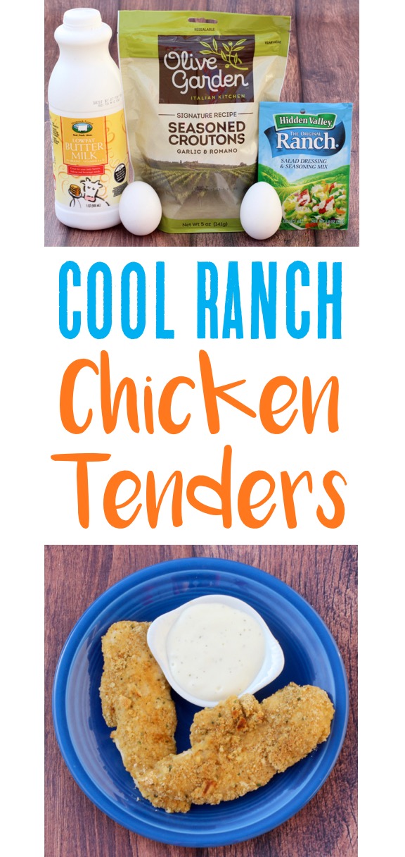 Cool Ranch Chicken Tenders Recipe from TheFrugalGirls.com
