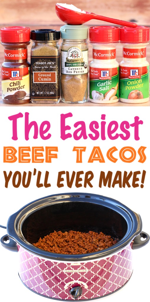 Crockpot Taco Meat | Easy Homemade Taco Seasoning for your Slow Cooker Tacos