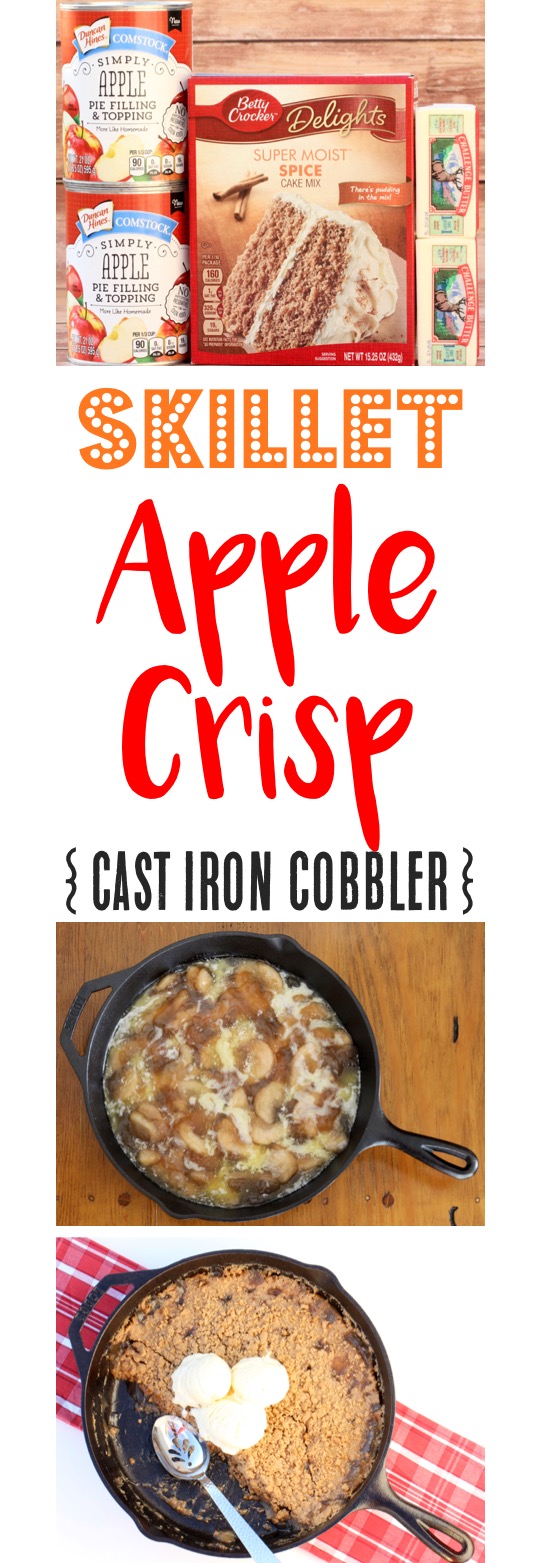 Skillet Apple Crisp Cast Iron Cobbler Recipe Easy