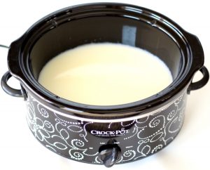 White Hot Chocolate in a Crockpot.