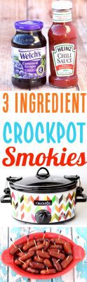 Crockpot Smokies Recipe with Grape Jelly! (3 Ingredients)