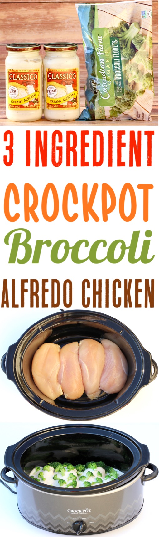 Crockpot Alfredo Chicken with Broccoli Recipe - Easy Slow Cooker Dinner Recipe