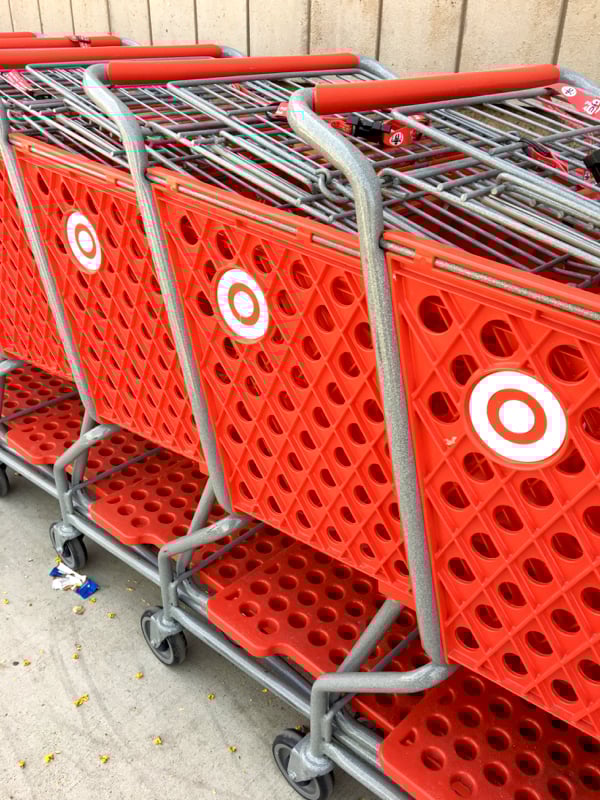 Target shopping carts.