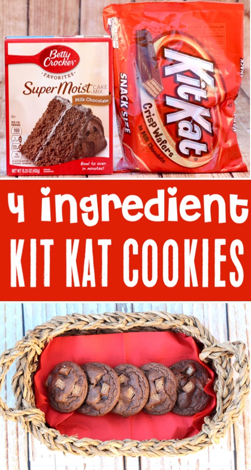 Chocolate Cake Mix Cookies Recipes Kit Kat Cookie Recipe