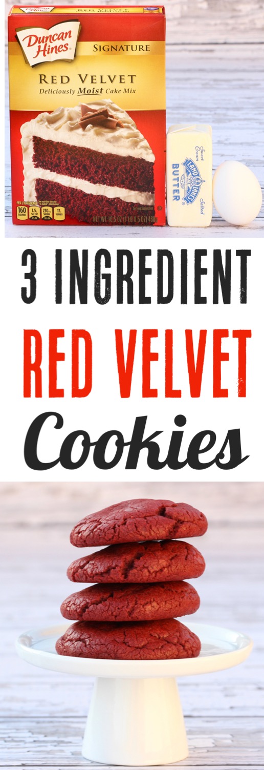 Red Velvet Cake Mix Cookies Recipe Easy Christmas Cookie
