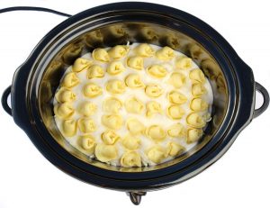 Crockpot Alfredo Tortellini Recipe from TheFrugalGirls.com