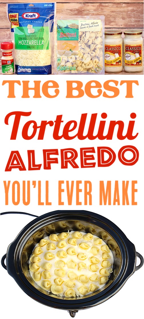 Crockpot Alfredo Tortellini Slow Cooker Pasta
