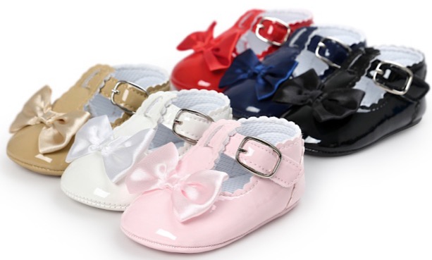 Free Baby Girl Buckle Shoes with Bows