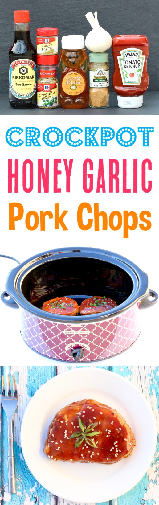Crockpot Honey Garlic Pork Chops Recipe Easy Dinner