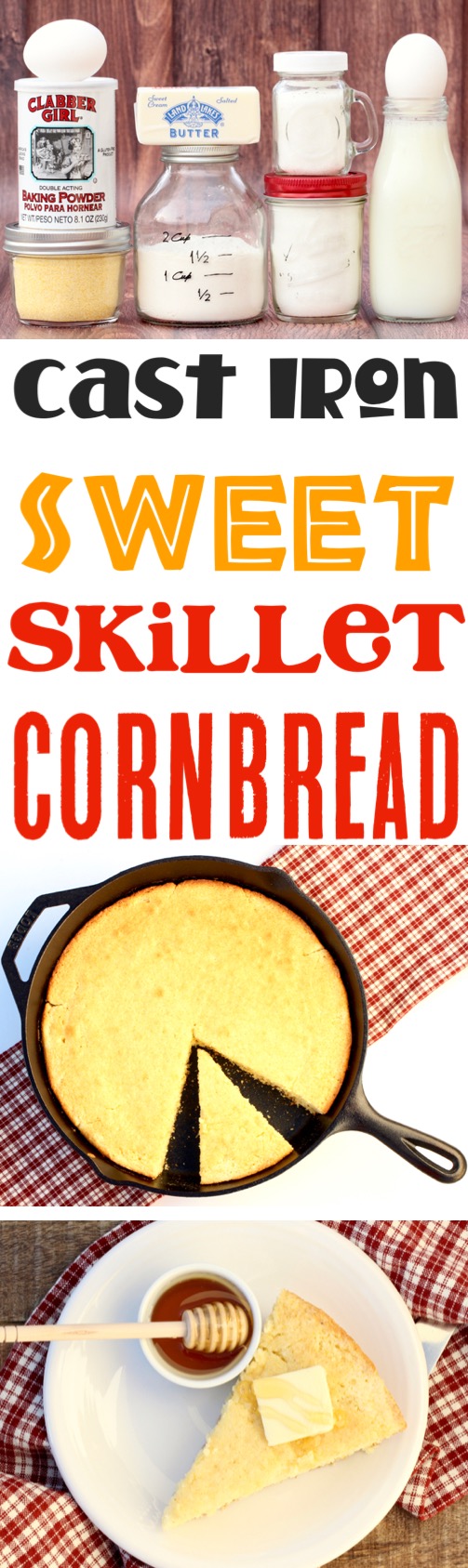 Skillet Cornbread Cast Iron Sweet Recipe