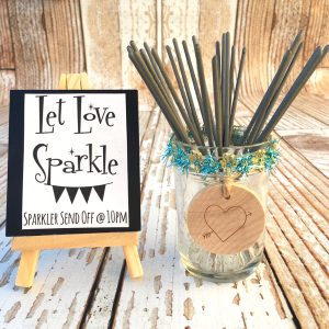 Wedding Reception Sparkler Sendoff Let Love Sparkle