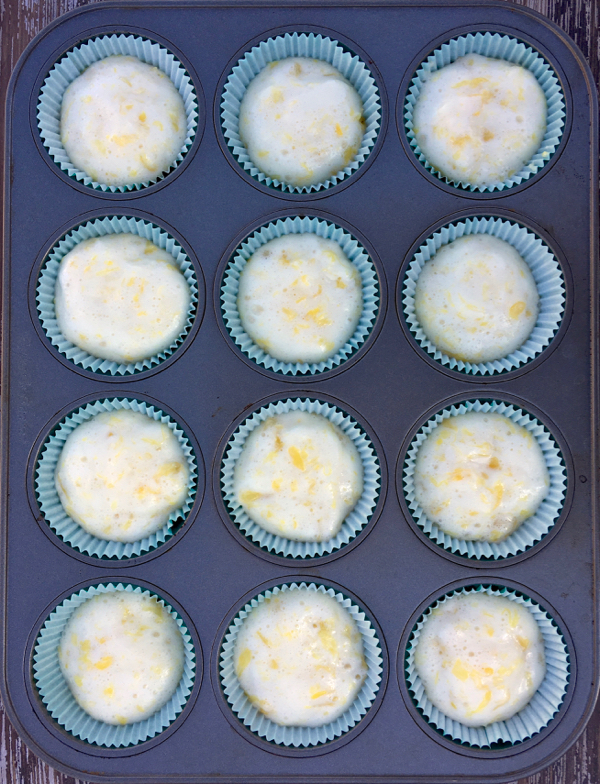 Pineapple Angel Food Cake Mini Cupcakes