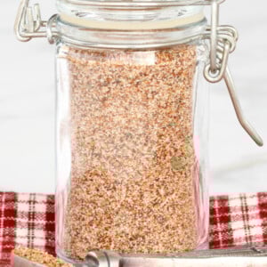 Jar of chili seasoning.