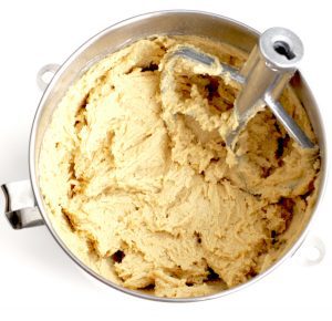 Cookie Dough in a mixing bowl.