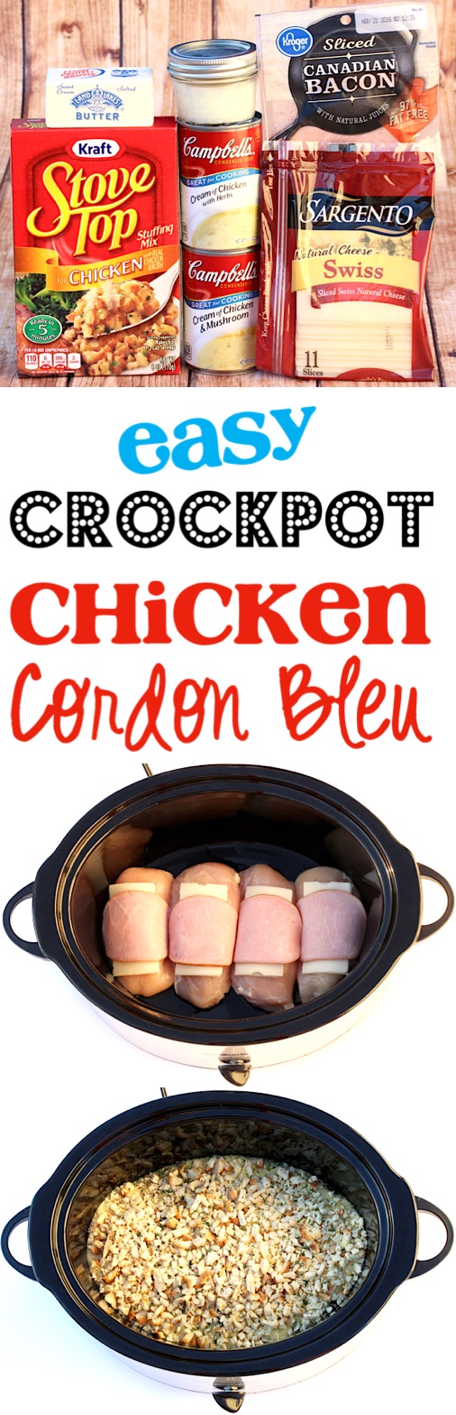 Crockpot Chicken Recipes Easy Slow Cooker Chicken Cordon Bleu