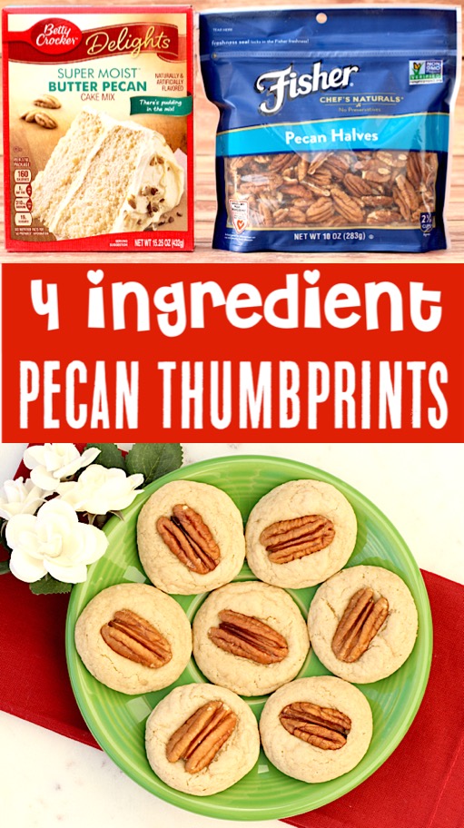Cake Mix Cookies Recipes Easy Pecan Thumbprint Cookie Recipe for the Holidays