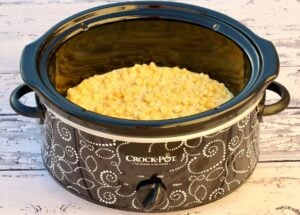 Creamed corn in crockpot.
