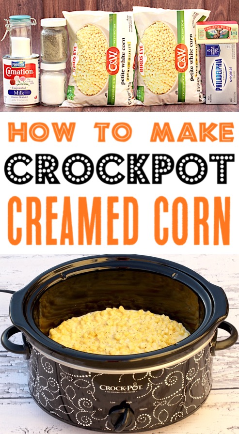 Crockpot Cream Corn Recipe Easy Creamy Slow Cooker Side Using Frozen Corn and Cream Cheese