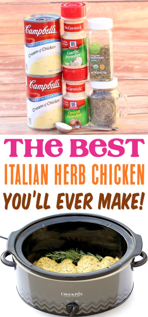 Crockpot Italian Herb Chicken Recipe Easy Slow Cooker Recipes