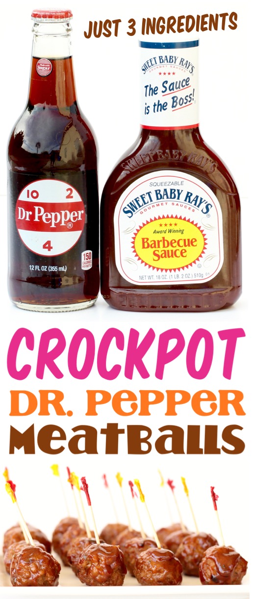 Crockpot Recipes Easy Slow Cooker BBQ Dr Pepper Meatballs Recipe