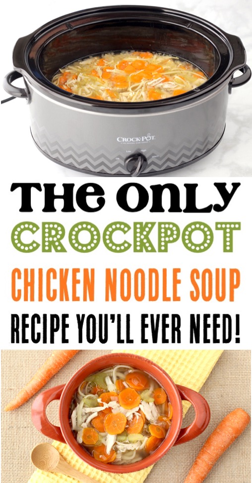 Crock Pot Chicken Noodle Soup Easy Best Healthy Recipe