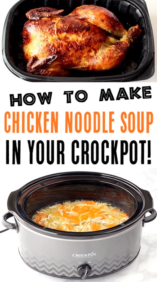 Crockpot Chicken Recipes - Healthy Easy Slow Cooker Chicken Noodle Soup Recipe