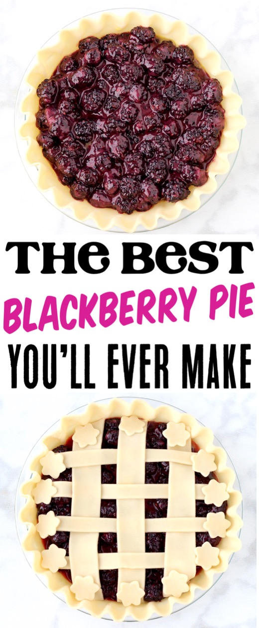 Blackberry Pie Recipe with Easy Homemade Pie Filling using Fresh Blackberries