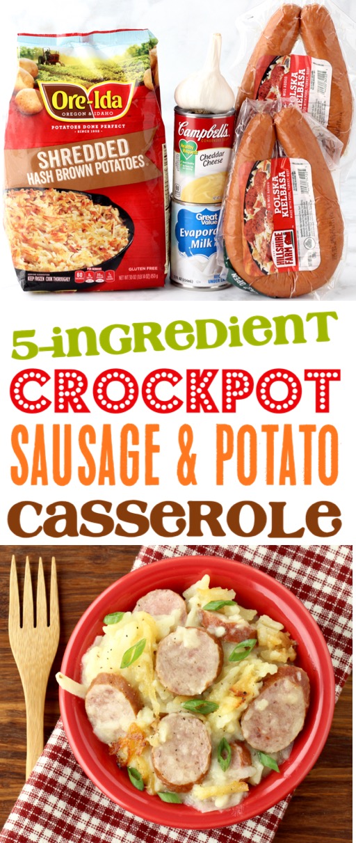 Crockpot Sausage and Potatoes Recipe with Cheese