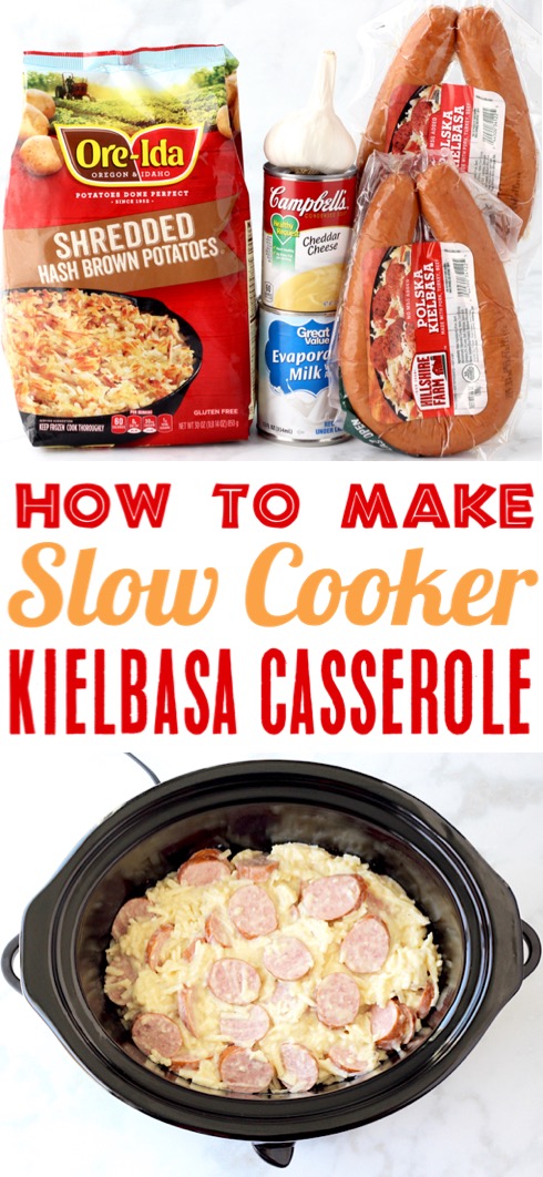 Kielbasa Recipes - Easy Crockpot Kielbasa and Potatoes Casserole
