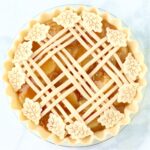 Caramel Apple pie with lattice crust.