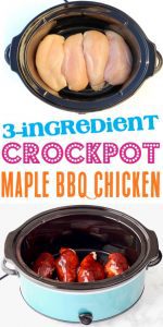 Crockpot Maple Barbecue Chicken Recipe (5 Ingredients)