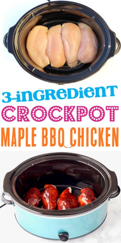 Crockpot Maple Barbecue Chicken Recipe! {5 Ingredients}