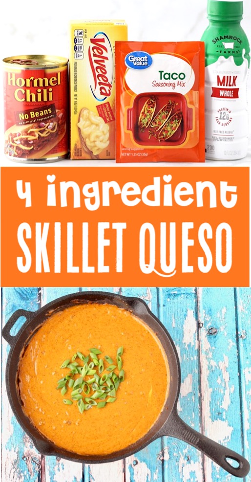 Easy Appetizers for a Party - Skillet Queso Dip Recipe