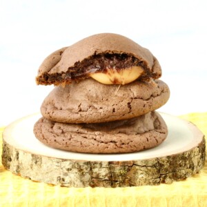 Stack of Rolo cookies.