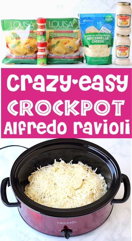 Crockpot Ravioli Casserole Easy Alfredo Recipe