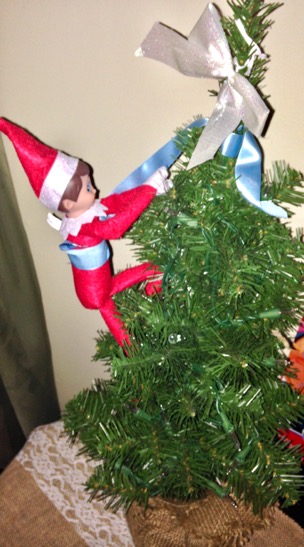 Elf on the Shelf Christmas Tree Climbing