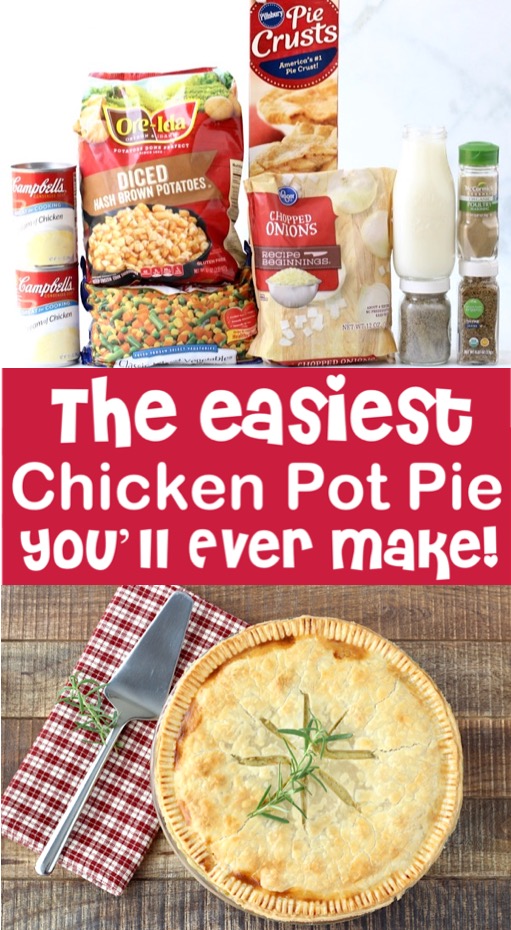 Chicken Pot Pie Recipe Easy Homemade Dinner with Pie Crusts