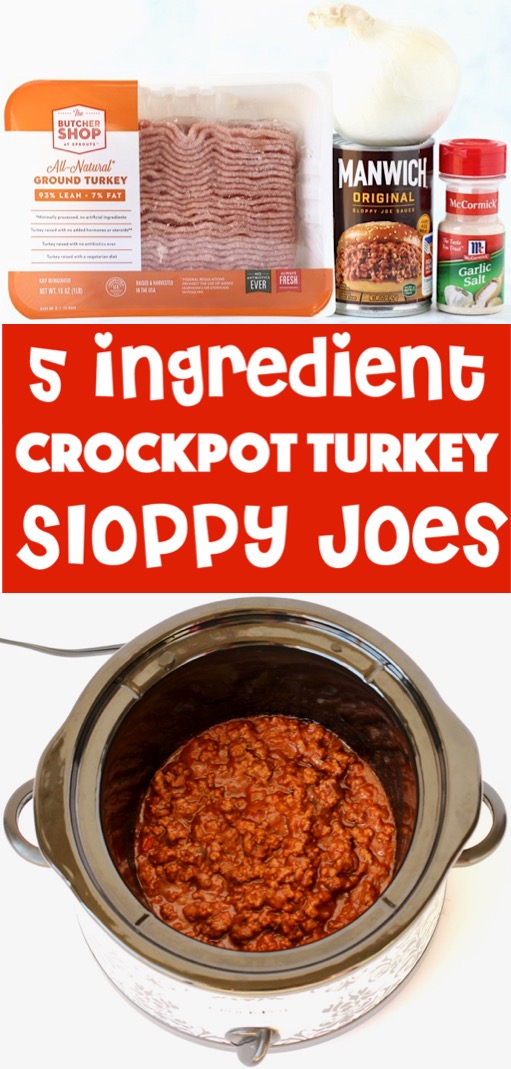 Crockpot Sloppy Joes Recipe - Easy Turkey Sloppy Joe made in the Slow Cooker