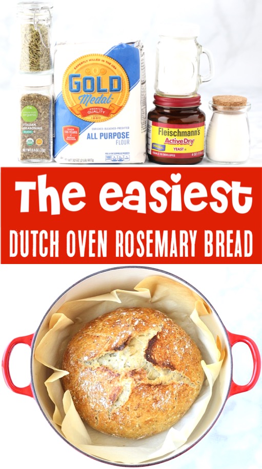 Dutch Oven Bread Recipes Easy Rosemary Artisan No Knead Bread Recipe