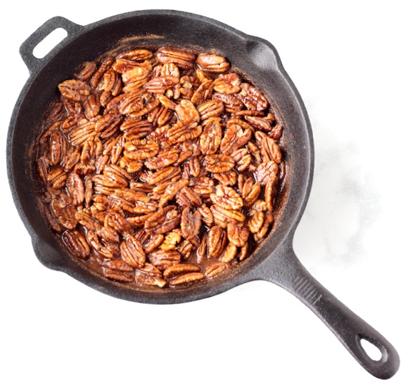 Candied Pecans in Cast Iron Skillet Recipe