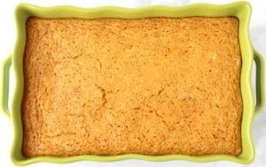 Angel Food Pumpkin Cake in a baking dish.