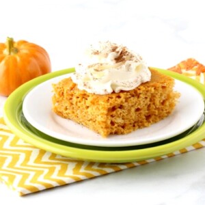 Slice of Pumpkin Angel Food Cake on a plate.