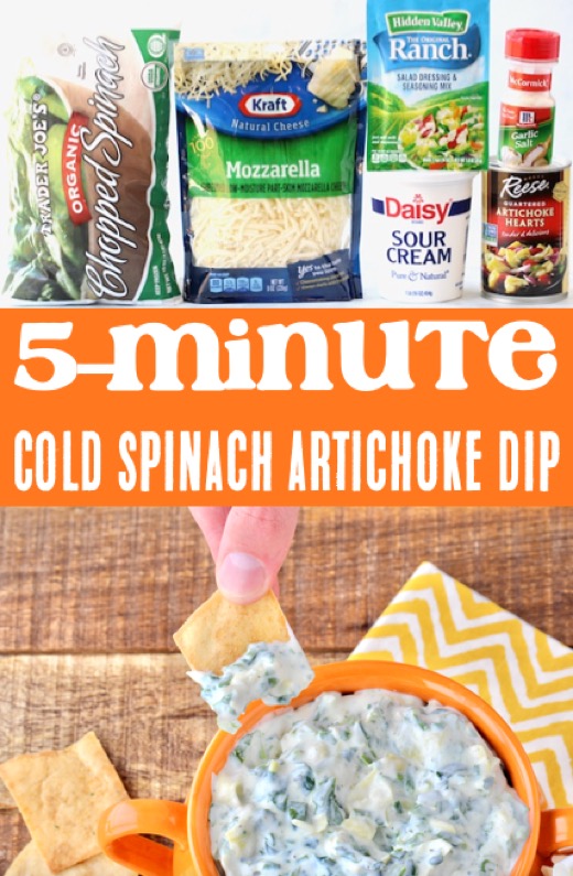 Cold Spinach Artichoke Dip