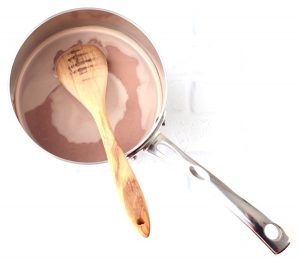 Frozen Hot Chocolate on the stovetop.