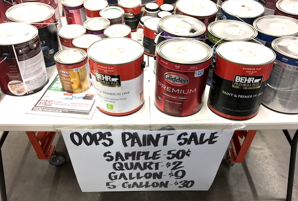 Home Depot Oops Paint Mis Tints