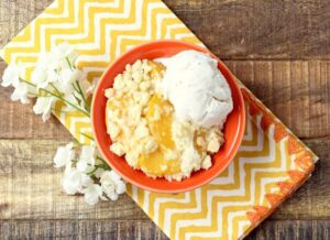 Peaches and Cream Cobbler Easy