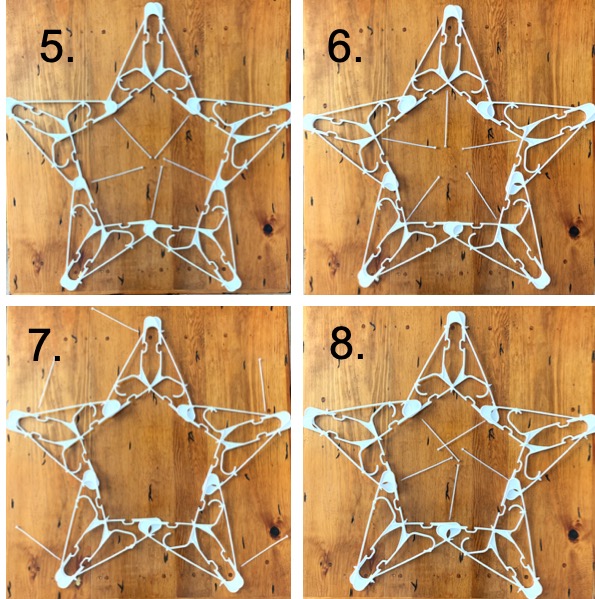 DIY Plastic Hanger Snowflake with Lights! {Christmas Yard Decor}