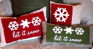 Burlap Stenciled Pillows