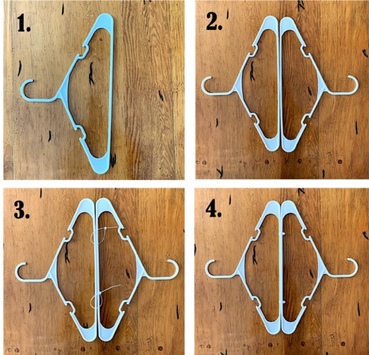 How to make clothes hanger snowflakes