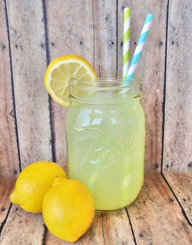 Lemonade in a jar.